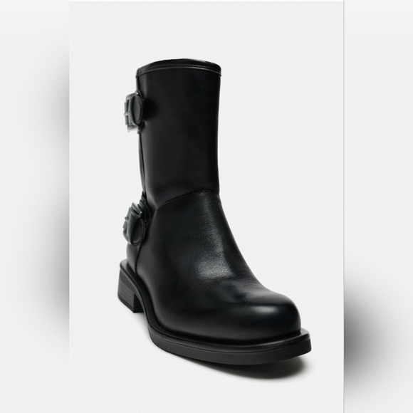 Zara Buckle Ankle Boots sz 36 - Picture 7 of 16